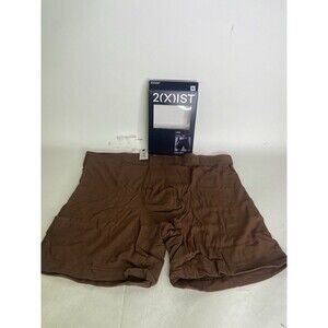 2xist Modal Luxe Rib Boxer Brief 6in Underwear Mocha Brown Mens Size XL